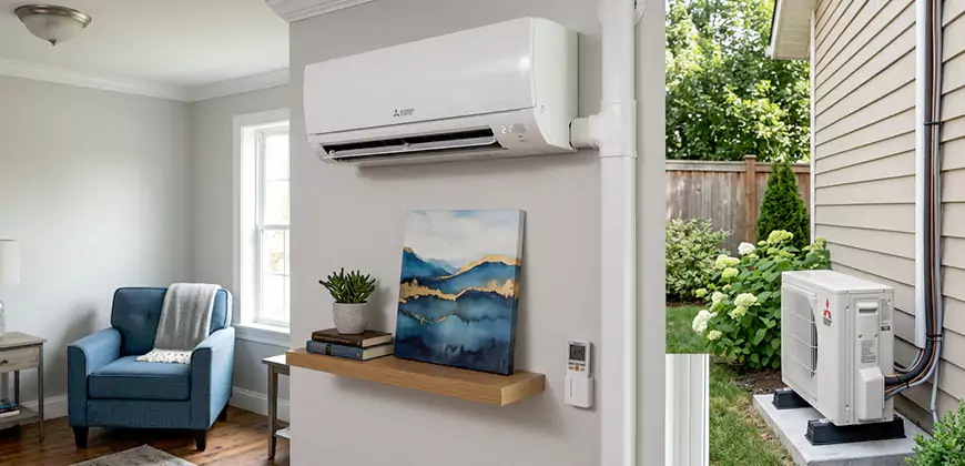 Wall Mounted Heat Pump Setup in Bonita